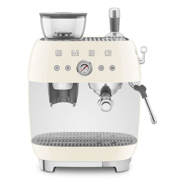 Máy pha cà phê có tích hợp máy xay Smeg 50's Style Aesthetic EGF03CR - Smeg - Trở thành barista tại chính ngôi nhà của bạn: Máy pha cà phê Espresso thủ công S