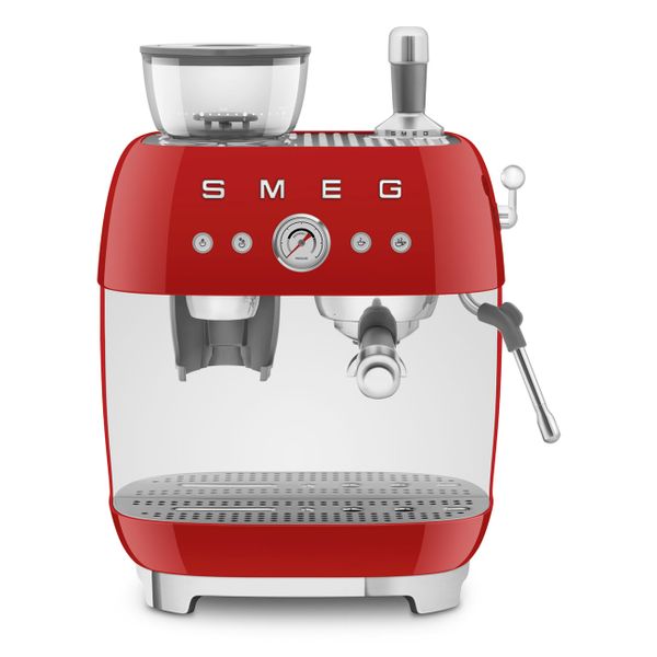 Máy pha cà phê có tích hợp máy xay Smeg 50's Style EGF03RD - Smeg - Trở thành barista tại chính ngôi nhà của bạn: Máy pha cà phê Espresso thủ công S