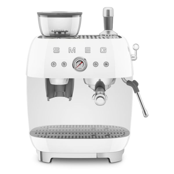 Máy pha cà phê có tích hợp máy xay Smeg 50's Style EGF03WH - Smeg - Trở thành barista tại chính ngôi nhà của bạn: Máy pha cà phê Espresso thủ công S