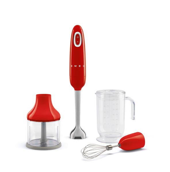 Bộ máy xay cầm tay Smeg 50's Retro Style HBF03RD - Smeg - Bạn muốn có những ly sinh tố thơm ngon, những món súp mịn màng hay những chiếc b
