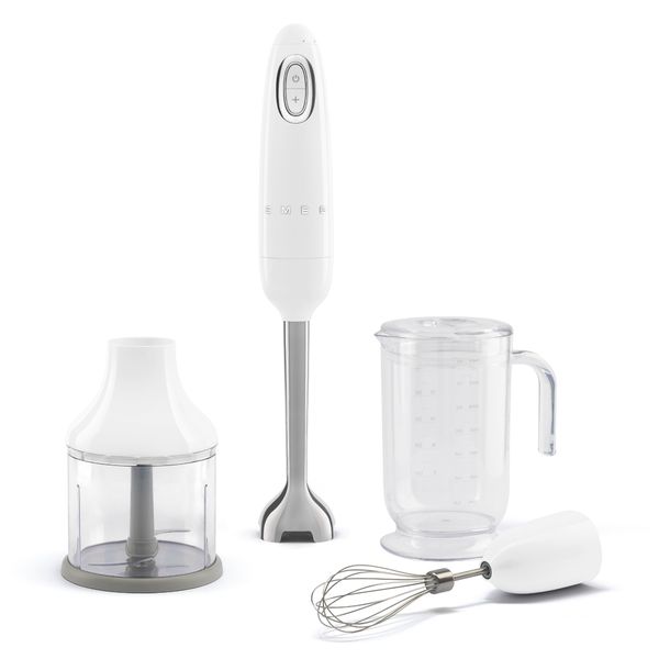 Bộ máy xay cầm tay Smeg 50's Retro Style HBF03WH - Smeg - Bạn muốn có những ly sinh tố thơm ngon, những món súp mịn màng hay những chiếc b