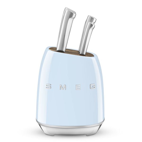 Bộ dao 6 món Smeg 50's Retro Style KBSF02PB - Smeg - Bộ dao 6 món Smeg 50's Retro Style KBSFPB bao gồm: 1 giá đỡ bằng gỗ keo + 6 dao 