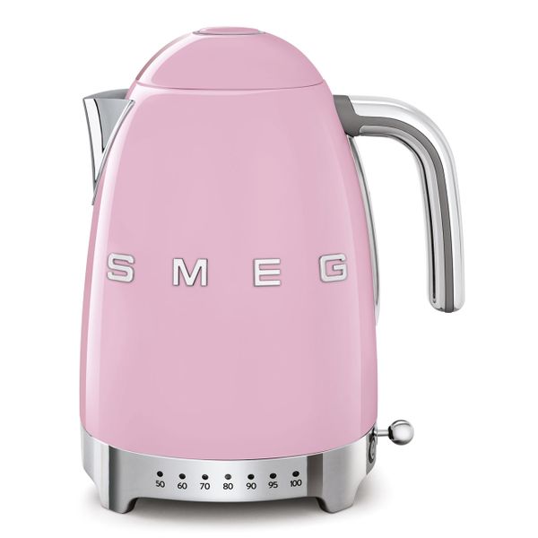 Ấm đun siêu tốc có nhiệt độ hiệu Smeg model KLF04PKEU màu hồng - Smeg - Tính năng nổi bậtMở nắp mềm mại (Elegant Soft Opening): Nắp ấm mở nhẹ nhàng khi 