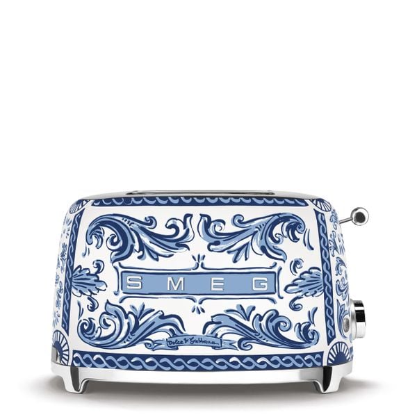 Máy nướng bánh mì Smeg and Dolce&Gabbana TSF01DGBEU - Smeg - Từng lát bánh giòn tan, thơm lừng chỉ trong nháy mắt với máy nướng bánh mì 2 khe