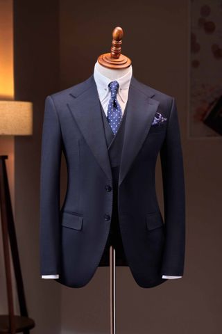 Áo vest xanh kẻ vuông đen - AV408