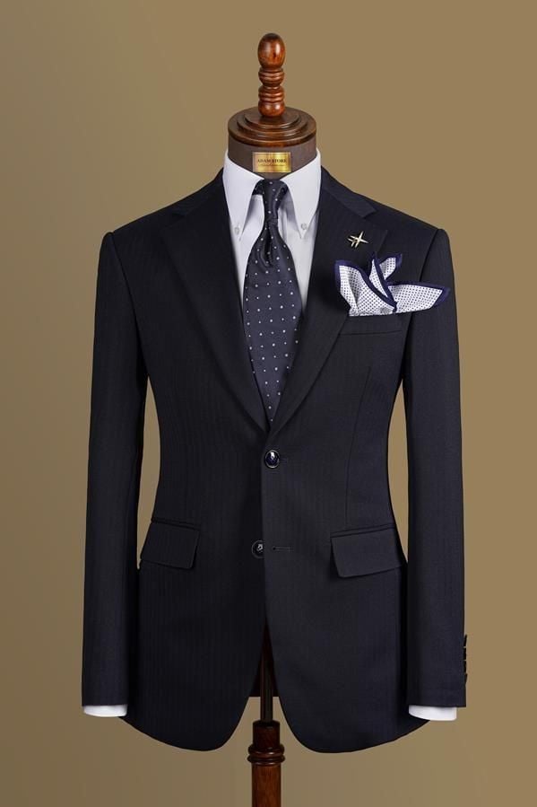 Áo Vest Adam Xanh 2 Khuy Họa Tiết Herringbone - Av331