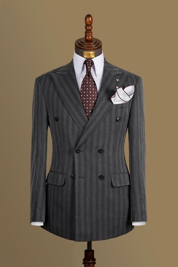 Áo Vest Adam Ghi Sọc Chìm To 2Hk - Av325CQ