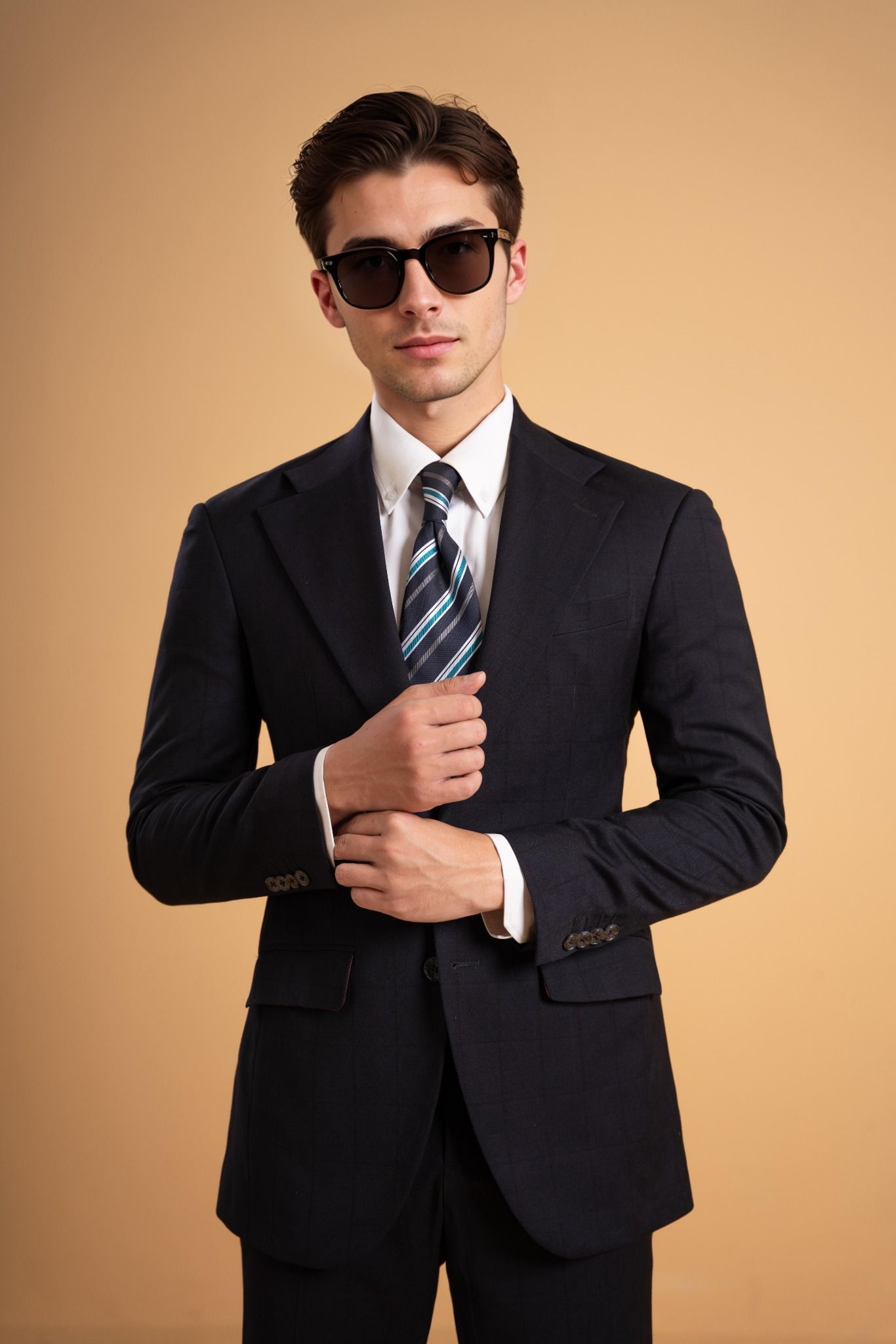 Áo vest xanh đen kẻ - AV359