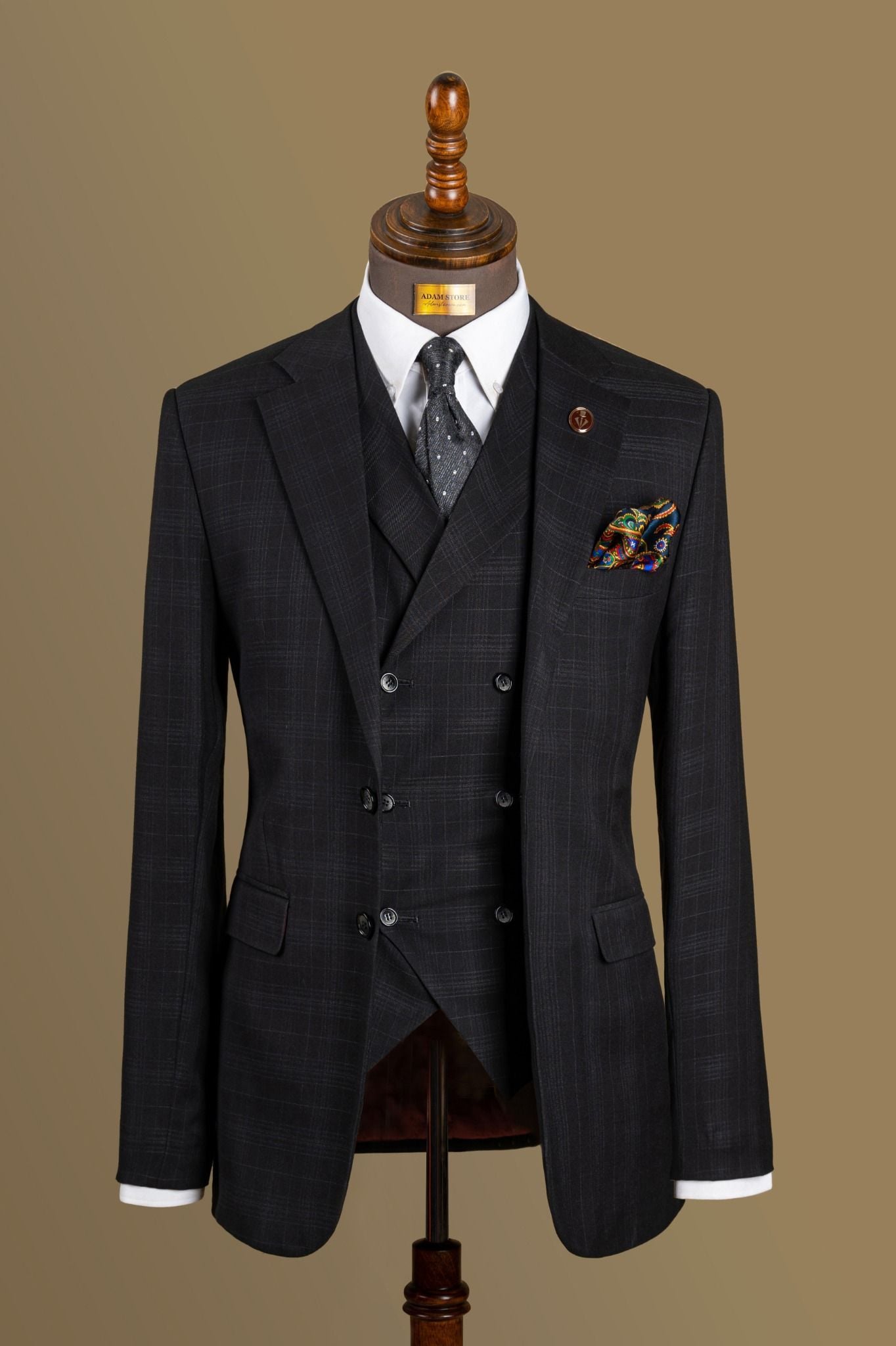 Áo Vest Adam Đen Kẻ Chìm - Av247