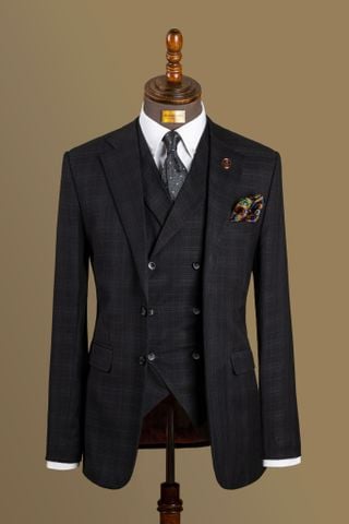 Áo Vest Adam Đen Kẻ Chìm - Av247