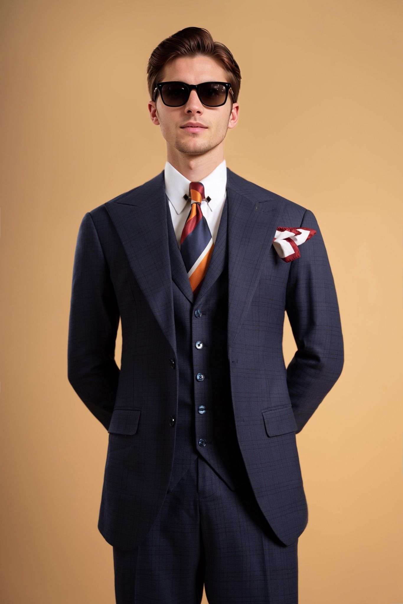 Áo vest xanh kẻ đen - AV341
