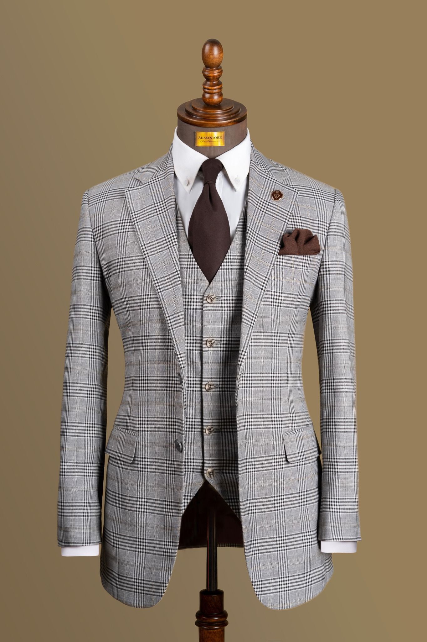 Áo Vest Adam Ghi Kẻ Đen - Avlh67