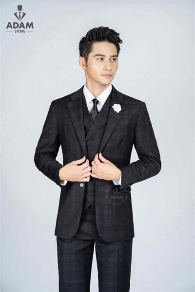 Áo Vest Adam Đen Kẻ Chìm - Av247