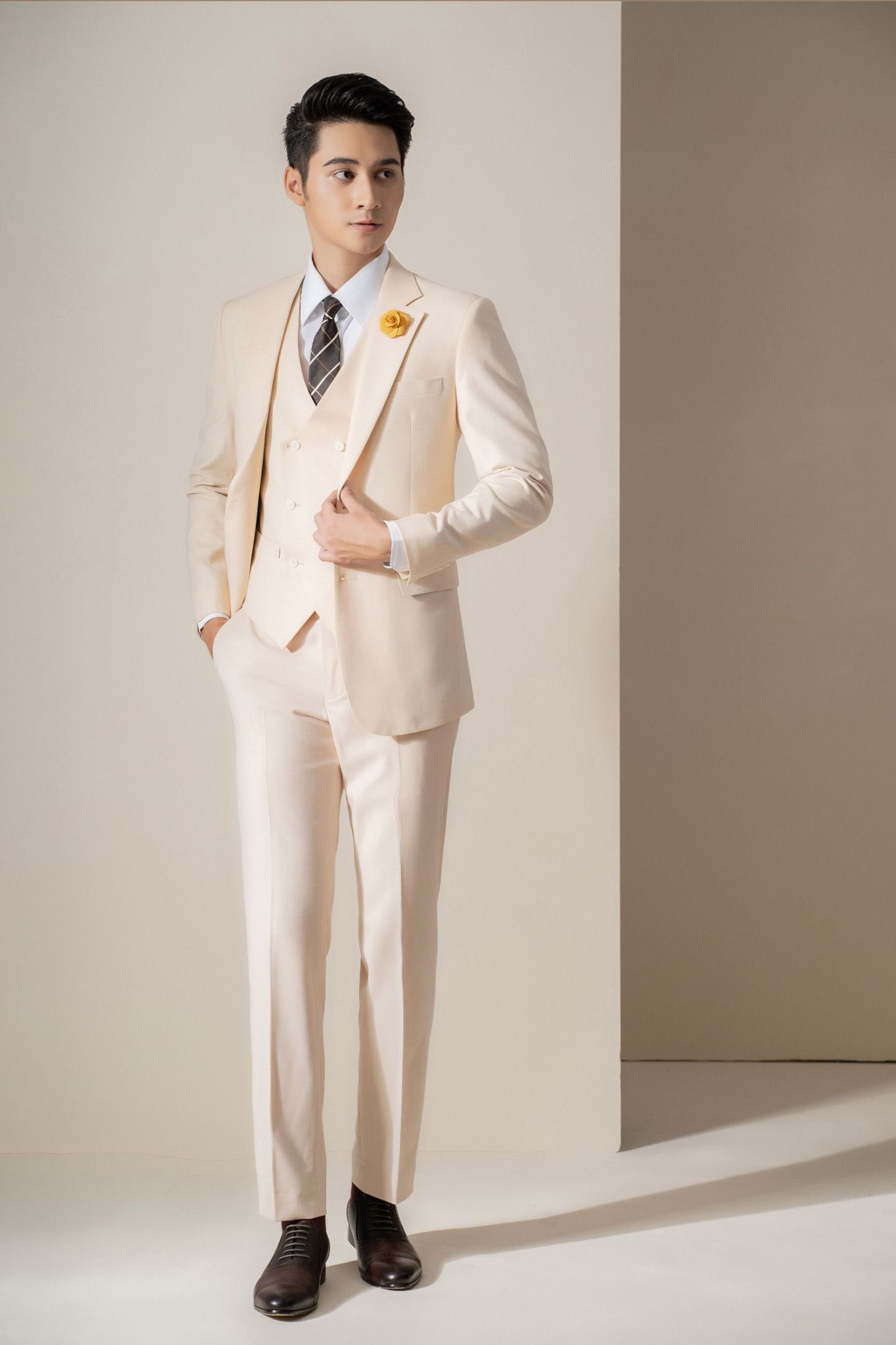 Áo Vest Adam Beige - Av256