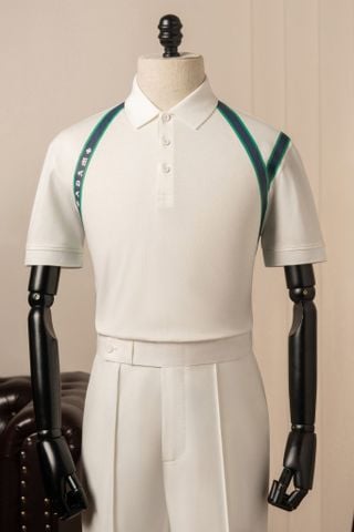 Áo phông trắng, kẻ xanh - AP203