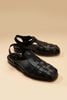 Dép sandal đen đan - DAD005D