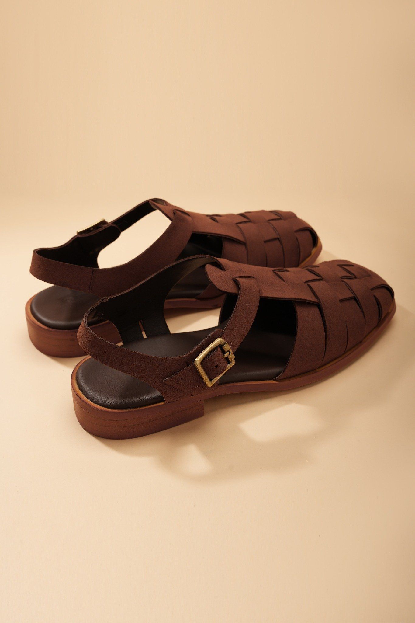 Dép sandal nâu đan - DAD005N
