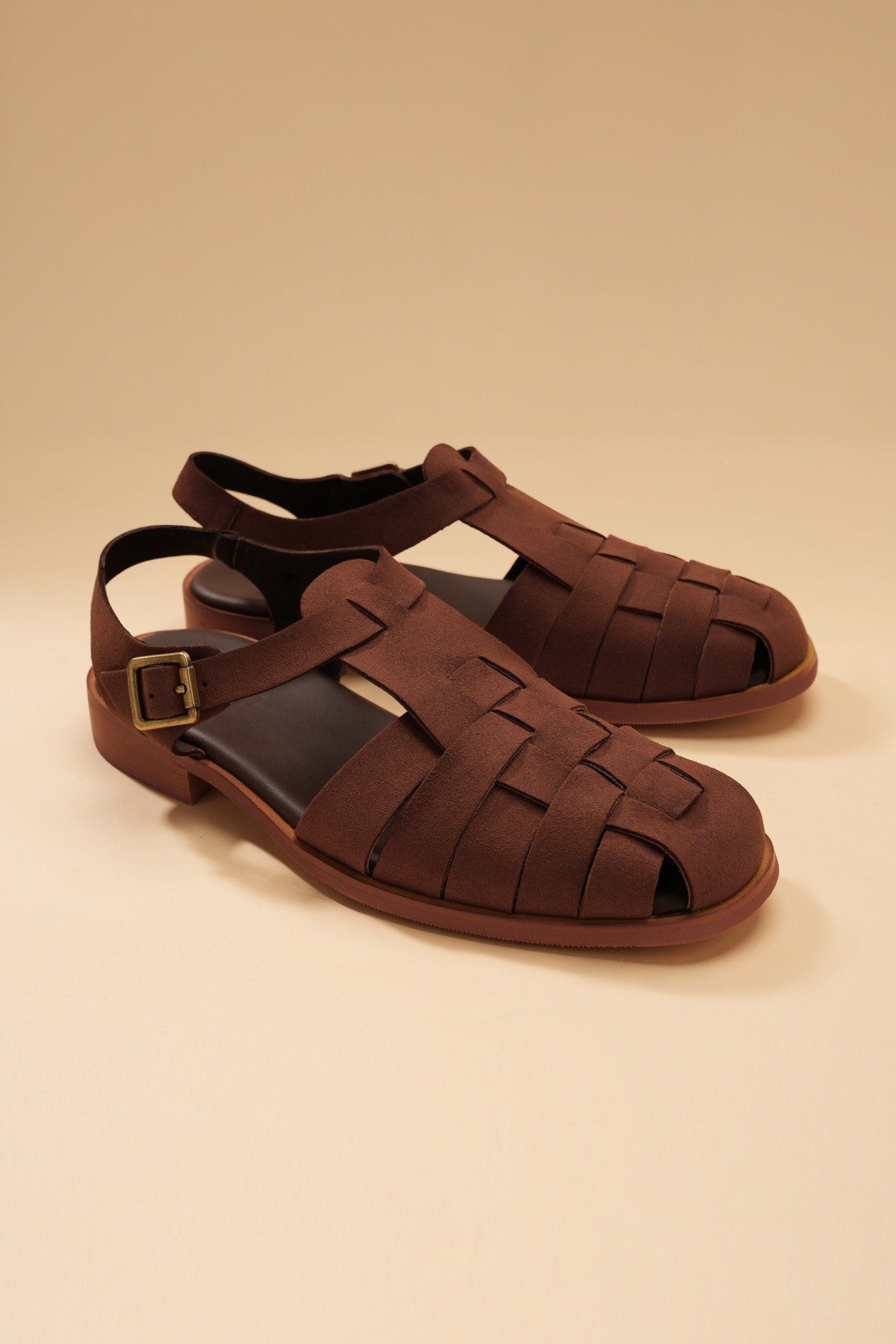 Dép sandal nâu đan - DAD005N