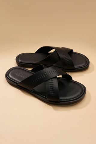 Dép Quai Chéo Đen Adam Store - DAD007D