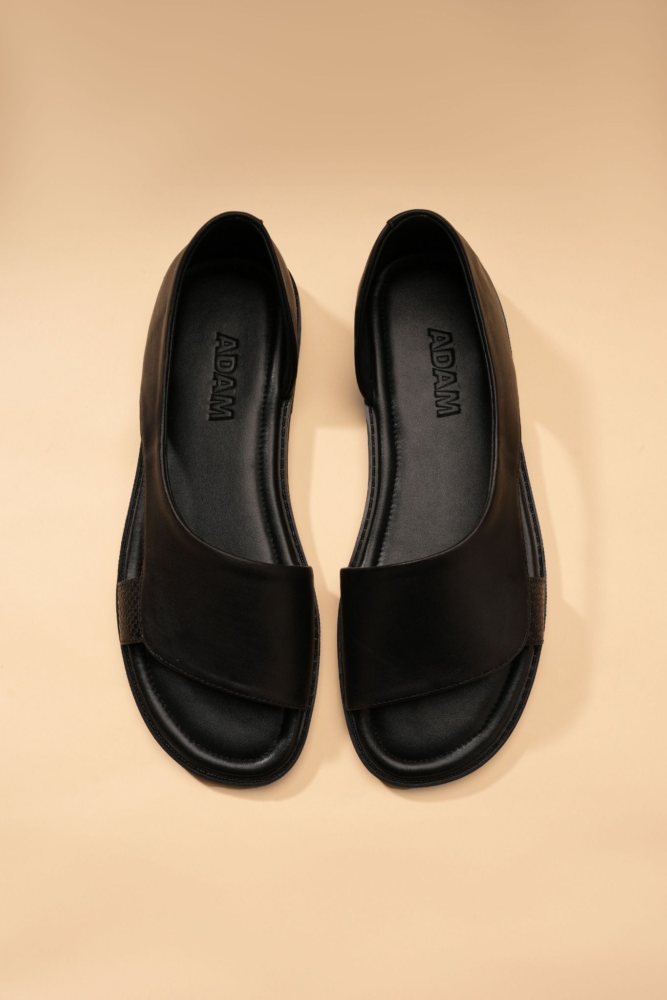 Dép sandal đen thiết kế - DAD008D
