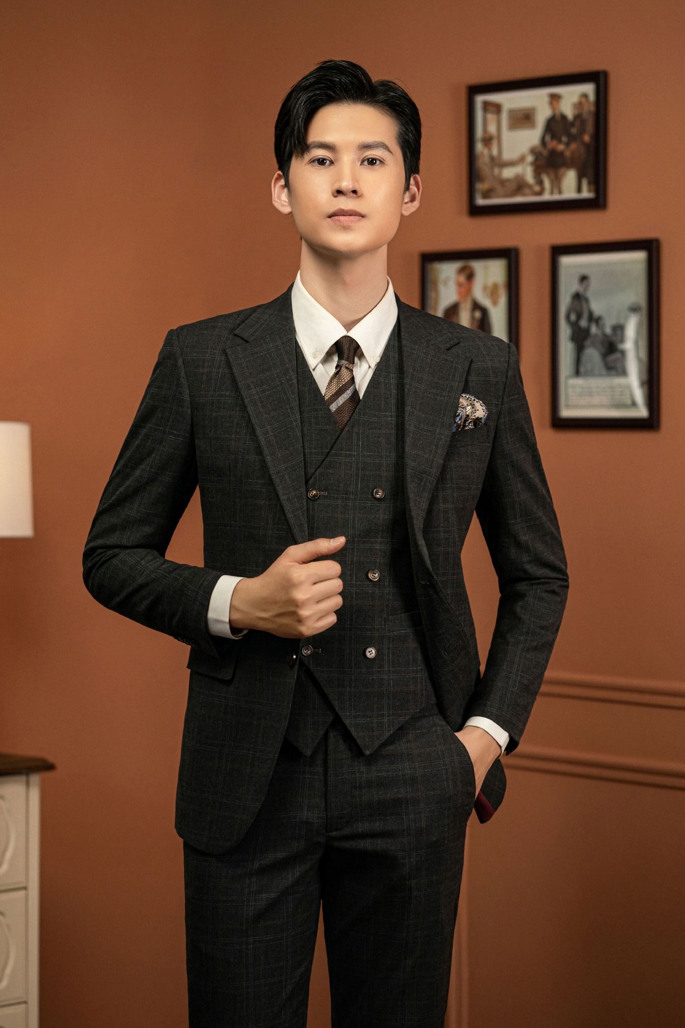 Áo Vest Adam Ghi Kẻ Chìm - Avlh69