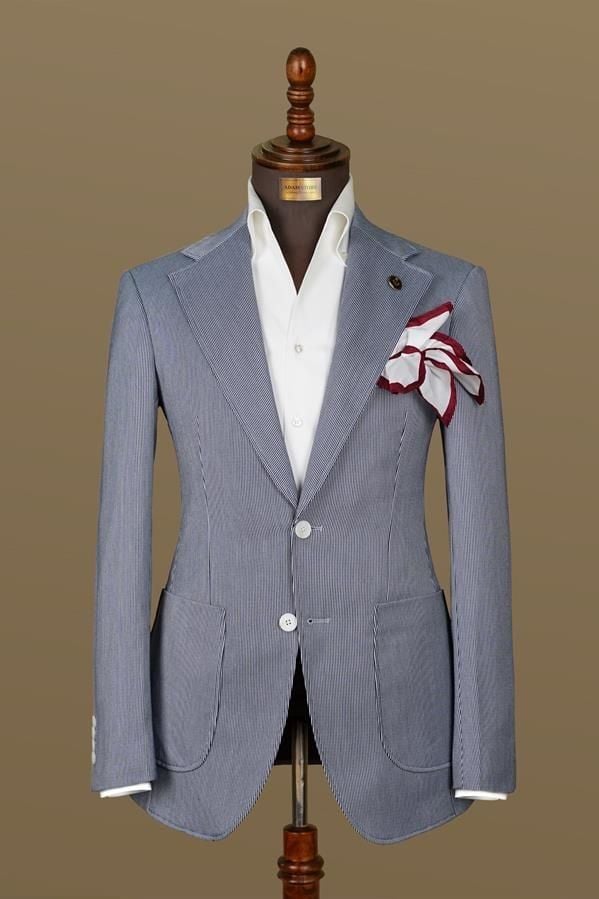 Áo Vest Adam Xanh Sáng Họa Tiết Stripe - Av333