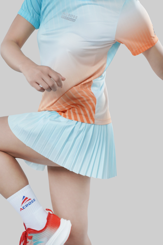  Áo thun thể thao chạy bộ SỌC CAM XANH thấm hút siêu nhẹ Across 