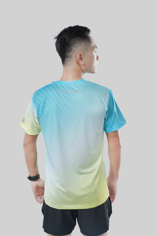  Áo thun thể thao chạy bộ SỌC VÀNG XANH thấm hút siêu nhẹ Across 