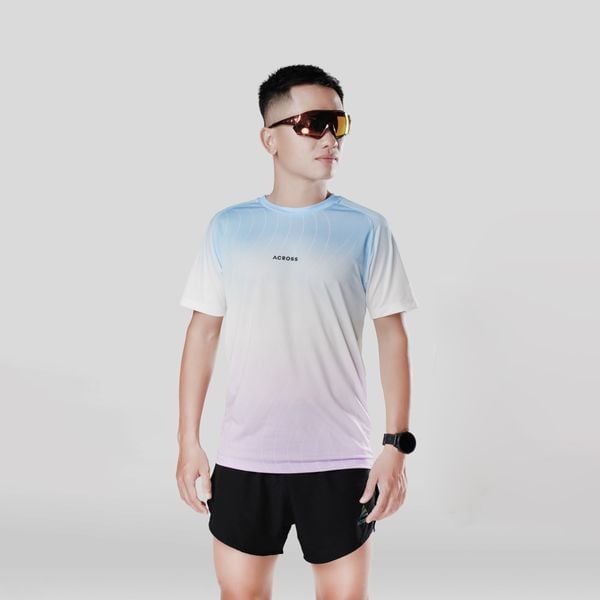  Áo thun thể thao chạy bộ THE SÓNG NAM XANH BIỂN thấm hút siêu nhẹ Across 