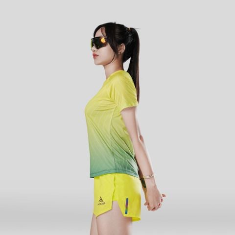  Áo thun thể thao chạy bộ THE SÓNG NỮ XANH LÁ thấm hút siêu nhẹ Across 