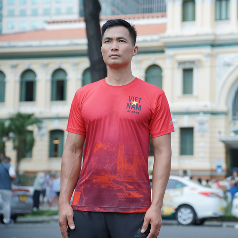  Áo thun thể thao chạy bộ VIỆT NAM thấm hút siêu nhẹ Across 