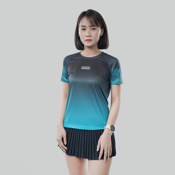  Áo thun thể thao chạy bộ The Hill Xanh thấm hút siêu nhẹ Across 