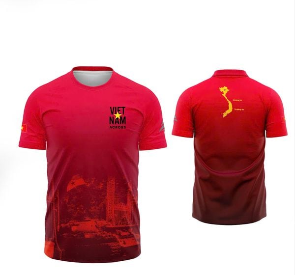  Áo thun thể thao chạy bộ VIỆT NAM Nữ thấm hút siêu nhẹ Across 