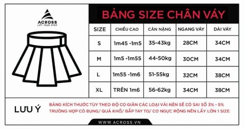  CHÂN VÁY THỂ THAO ACROSS - TRẮNG 