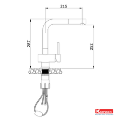Vòi rửa bát dây rút KN1337