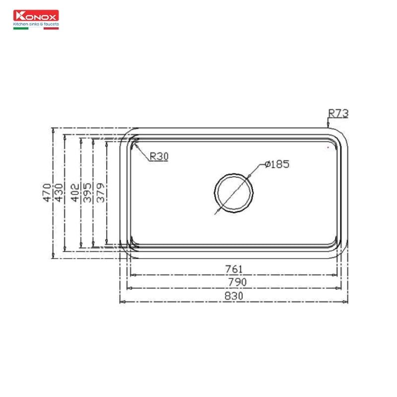 Chậu rửa bát chống xước Workstation Sink KN8347SU Dekor