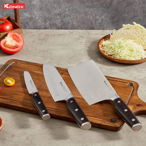 Bộ dao làm bếp cao cấp 3 món Konox Impecca Classic