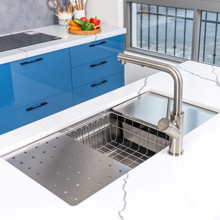Chậu rửa bát chống xước Workstation Sink – Undermount Sink KN8644SU Dekor