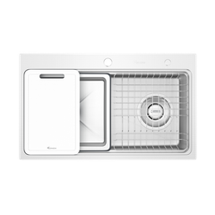 Chậu rửa bát 1 hố chống xước Workstation Sink KN8048TS Dekor