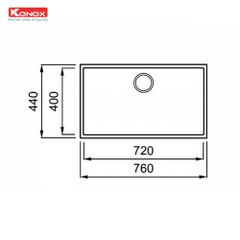 Chậu rửa bát Granite Sink Naros 760S – Grey