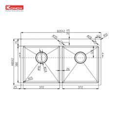 Chậu rửa bát Overmount Sink KN8248DOB