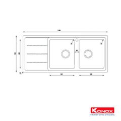 Chậu rửa bát Turkey sink Beta 1160 – Bàn trái