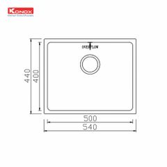 Chậu rửa bát Undermount Sink Cube 5444SU