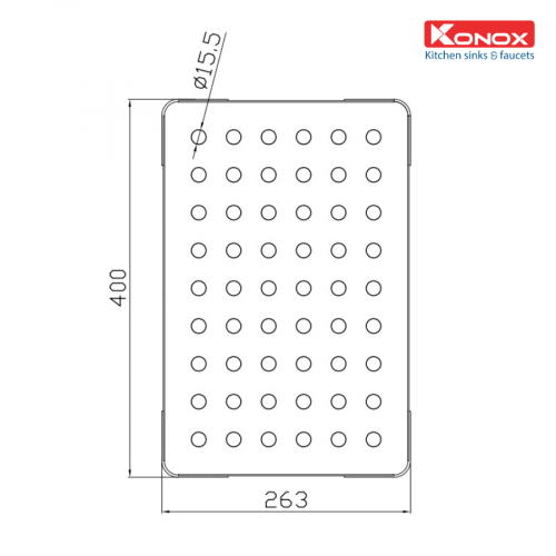 Thớt lỗ inox – Cutting Board – CB04