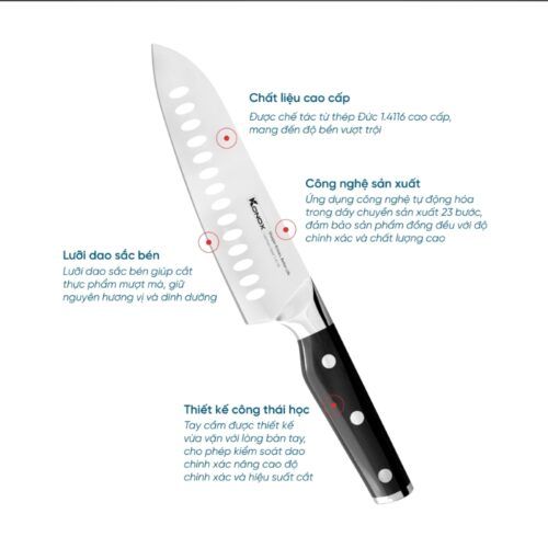 Bộ dao làm bếp cao cấp 5 món Konox Impecca