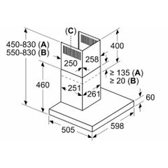 Máy Hút Mùi Chữ T Bosch DWB67BK61T Serie 4
