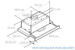 Máy Hút Mùi Âm Tủ Bosch DFT93AC50 Serie 4