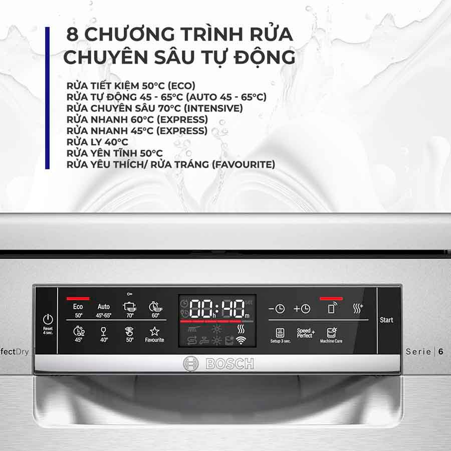 Máy Rửa Bát Bosch SMS6ZCI85M Serie 6