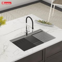 Chậu rửa bát đá Granite Sink Terra 860S Grey