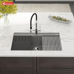 Chậu rửa bát đá Granite Sink Terra 860S Grey